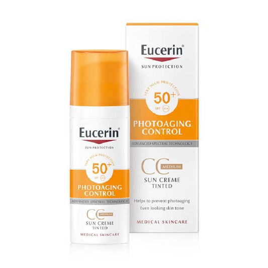 Eucerin Sun Cream 50+Cc Med Tinted, 50ml