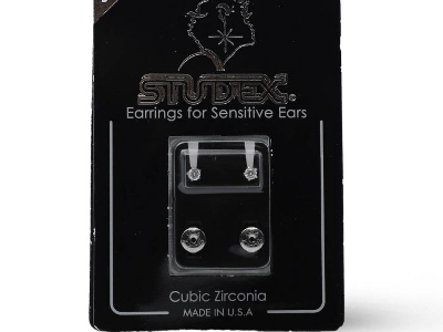 Studex Regular Cubic Zirconia Stainless Steel Earring Studs