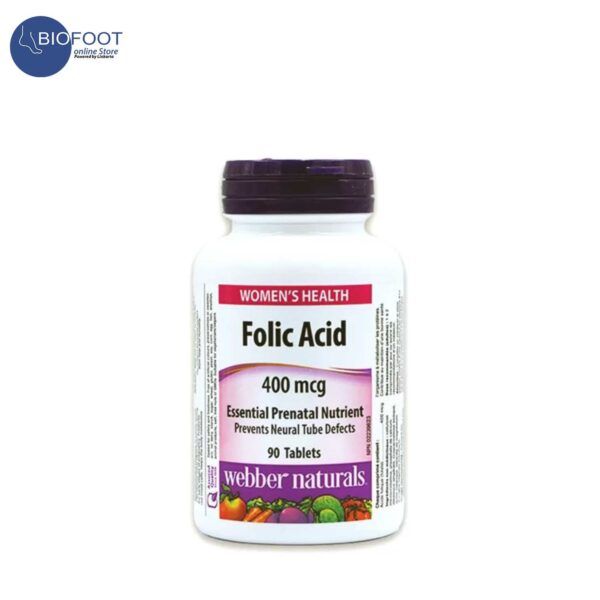 Wedder Naturals Folic Acid 400mcg Essential Prenatal Nutrient Tablets, 30 Pieces