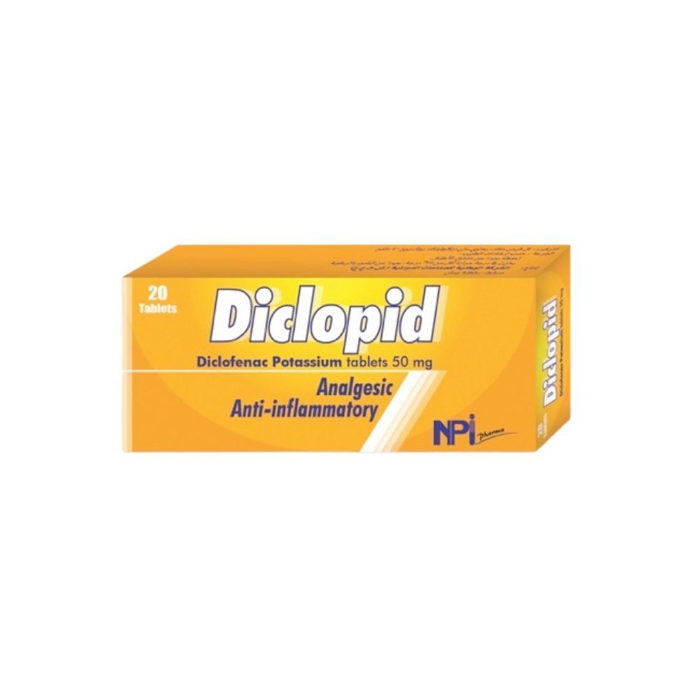 Diclopid 50mg Tablets, 20 Pieces