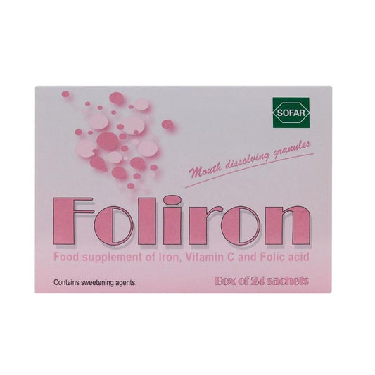 Sofar Foliron Food Nutrition & Supplements Sachets 24 Pieces