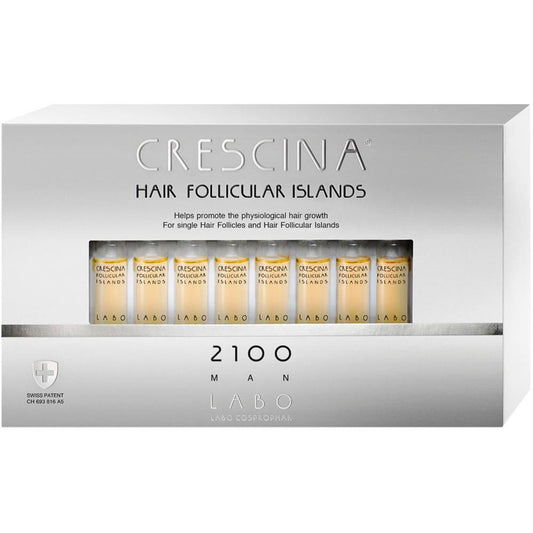 Crescina Transdermic Follicular Islands Re Growth 2100 Hair Loss Man Vials 20 Pieces