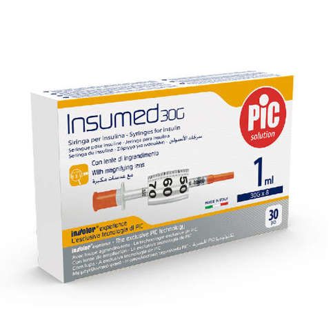 Pic Solution Insumed 30G 1Ml 30Pcs Syrines For Insulin