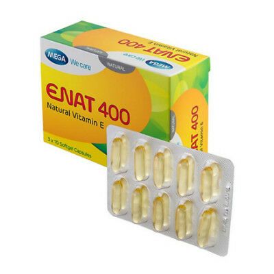 Mega Enat 400 Natural Vitamin E 3X10 Softgel Capsules