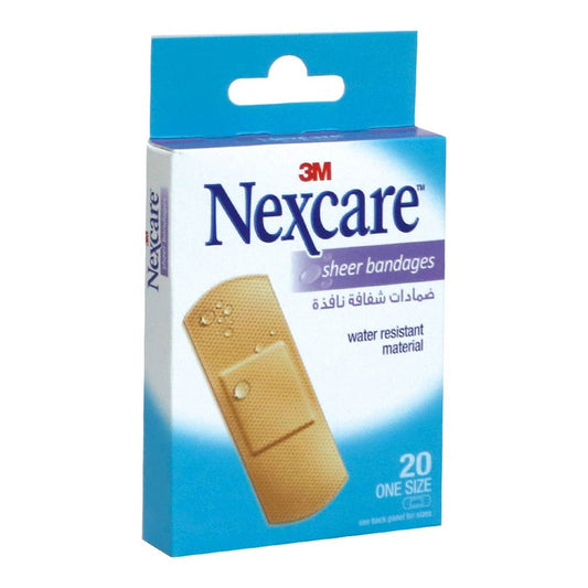 3M Nexcare Sheer Bandage Water Resistant, 20 Pieces