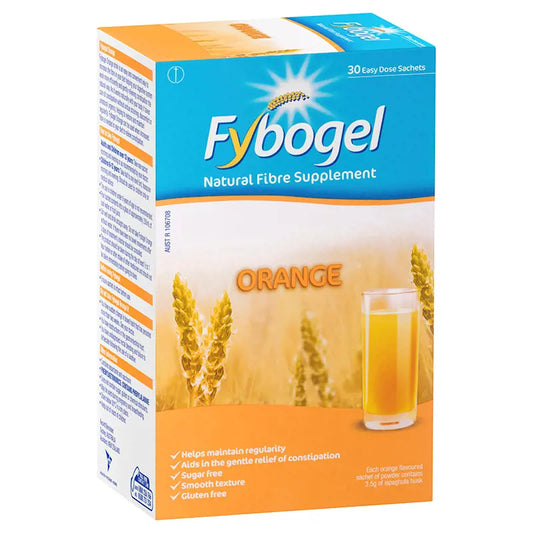 Fybogel Ispaghula Husk Fiber Drink Orange Flavor, 30 Sachets