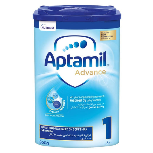 Aptamil Advance 1 Infant Formula For 0-6 Months, 900g