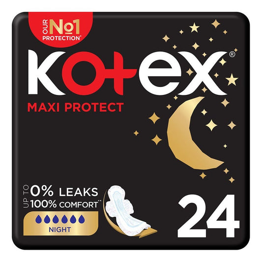 Kotex Maxi Pads Night With Wings 24's