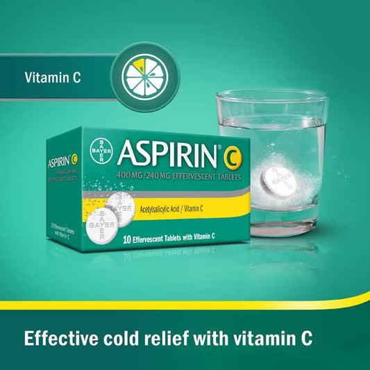 Aspirin C Effervescent Tablets 10's