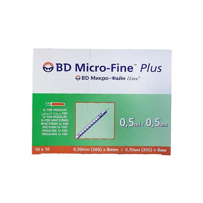 BD Micro Fine Plus Insulin Syringe 0.5ml (30g)