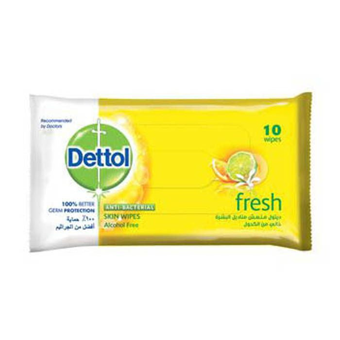 Dettol Antibacterial Wipes Fresh 10 s