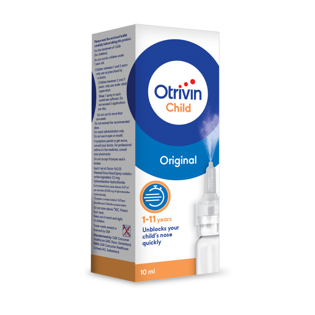 Otrivin 0.05% Child Nasal Decongestant Spray, 10ml