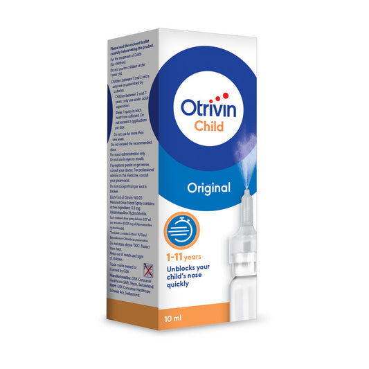 Otrivin 0.05% Child Nasal Decongestant Spray, 10ml