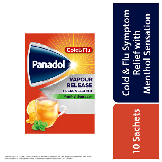 Panadol Cold & Flu Vapour Release - Fast relief from cold & flu symptoms, 10 Sachets