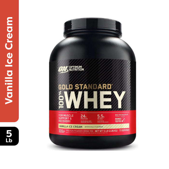 Optimum Nutrition 100% Gold Standard  Whey  Vanilla Ice Cream 5lb