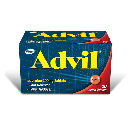 Advil 200 mg Coated Tablets 50's Bottle