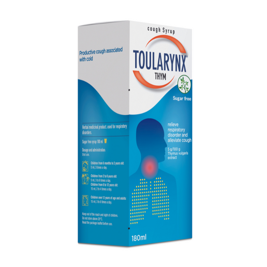 Toularynx Thyme 5g/100g 180ml (Sugarfree) Syrup