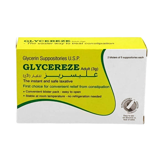 Glycereze Adult 3g 10's Suppositories