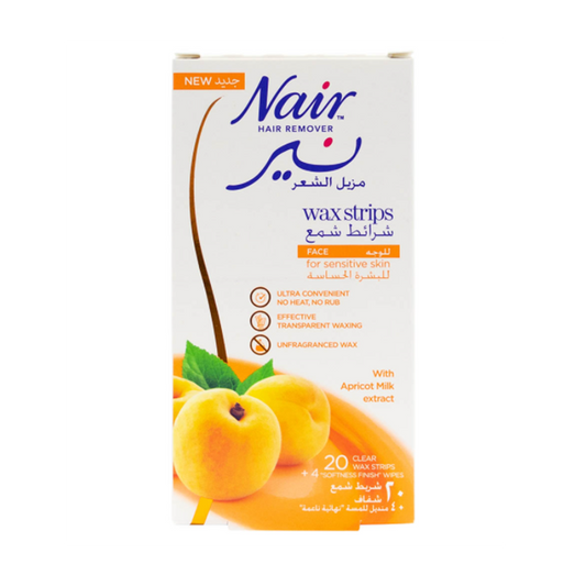 Nair Face Wax Strips Apricot 20's