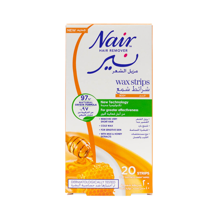 Nair Body Wax Strips Milk & Honey 20's