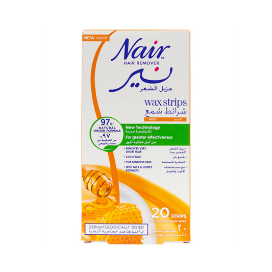 Nair Body Wax Strips Milk & Honey 20's