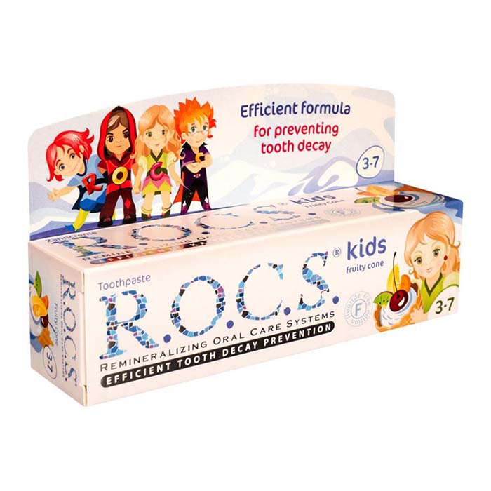 Rocs Kids Fruity Cone Tooth Paste 35ml (3-7 Y)