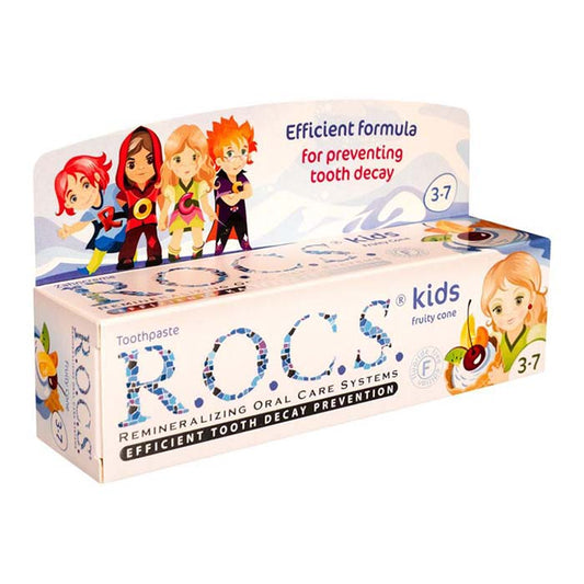 Rocs Kids Fruity Cone Tooth Paste 35ml (3-7 Y)