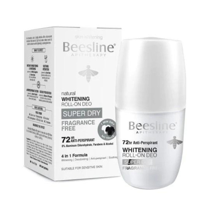 Beesline Whitening Roll-On Deodorant Super Dry Fragrance Free 50ml