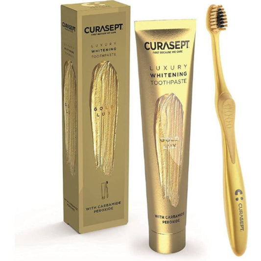 Curasept Gold Luxury Whitening Toothpaste 75ml + Toothbrush