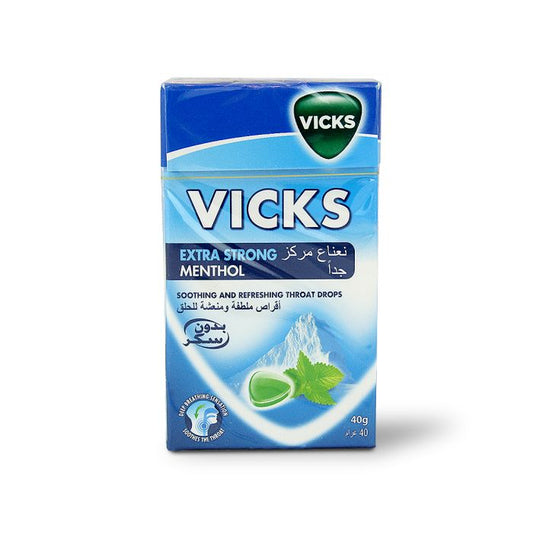 Vicks Soothing And Refreshing Extra Strong Menthol Throat Drops 40 g