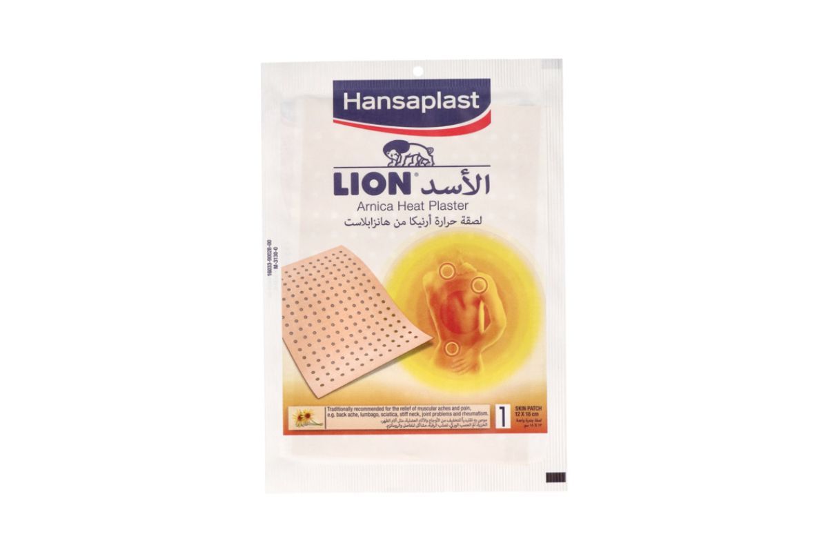 Lion Arnica Heat Plaster, 12x18cm, 36 Skin Patches