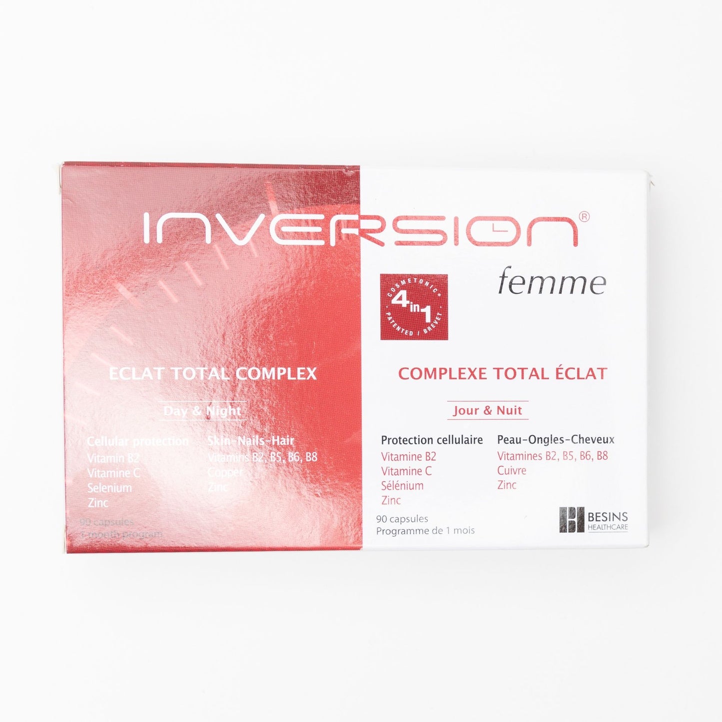 Inversion Femme Eclat Total Complex Day & Night Food Nutrition & Supplements for Skin, Nails & Hair 90 capsules