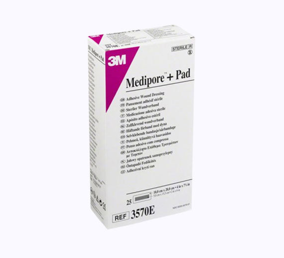 3M Medipore+Pad (3570E), 25 Pieces