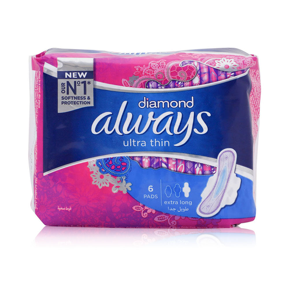 Always Diamond Ultra Extra Long, 6 Count