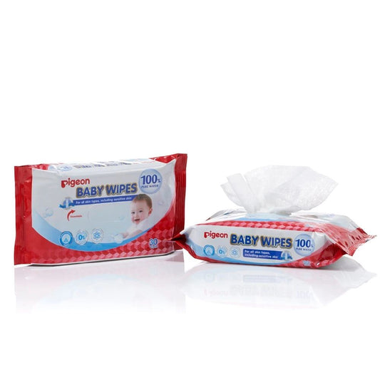 Pigeon 100% Pure Water Baby Wipes, 2x80 Pieces