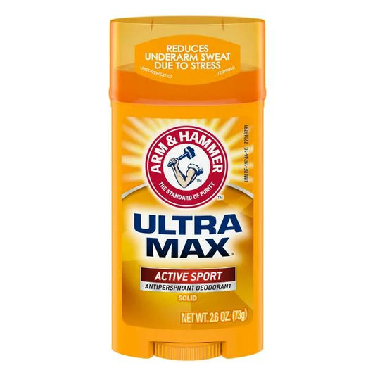 Arm & Hammer Ultra Max Deodorant Stick Active Sport, 2x73g