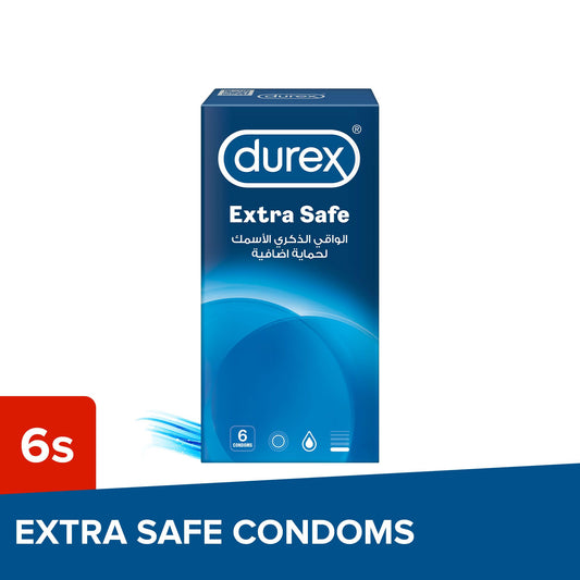 Durex Extra Safe Condoms for Men, 6 Pieces