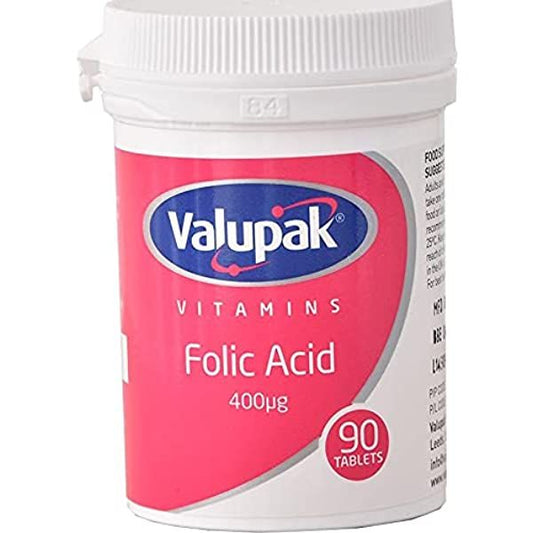 Valupak Folic Acid 400ug Tablets 90's