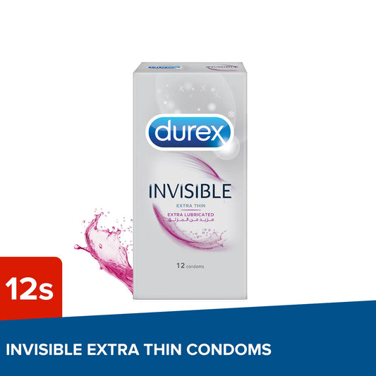 Durex Invisible Extra Lubricated Condom 12's