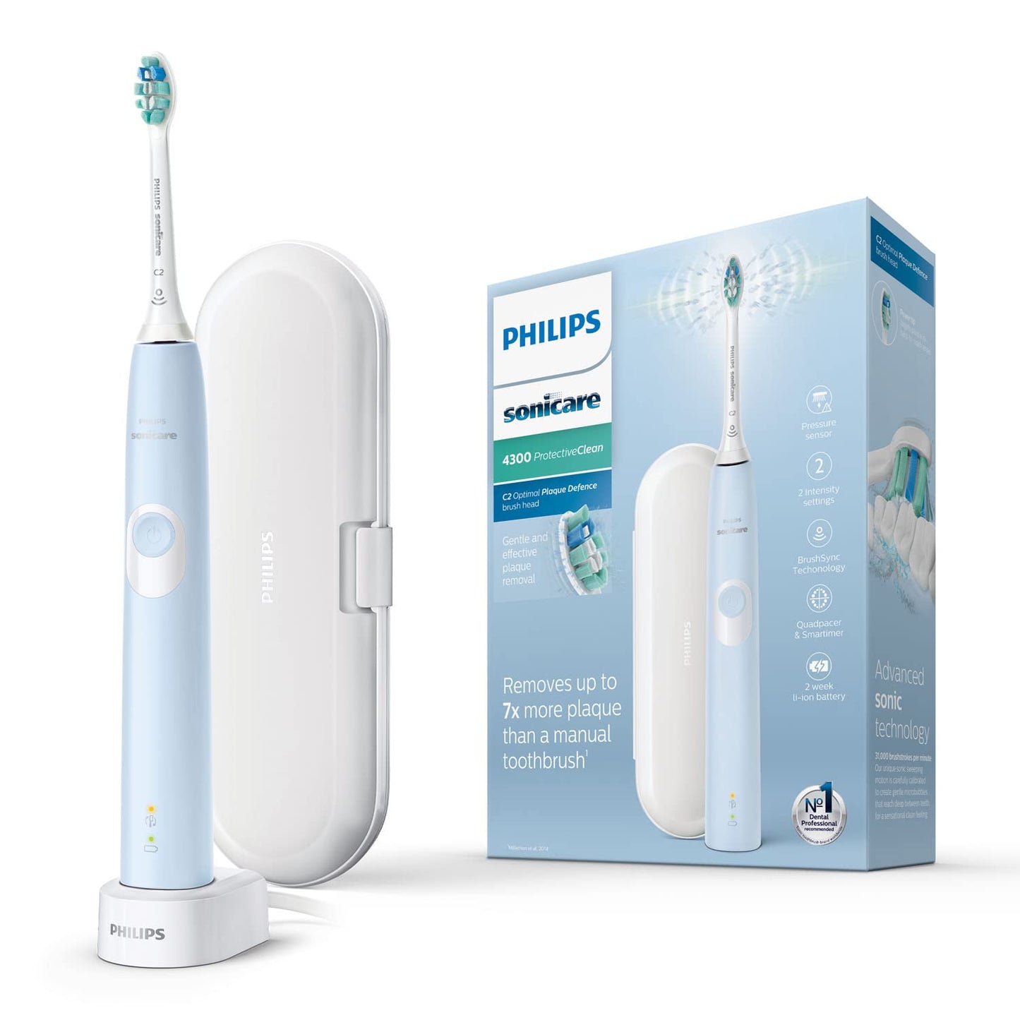 Philips Protective Clean 4300 Toothbrush - Light Blue