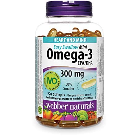 Webber Naturals Heart and Mind Easy Swallow Mini Omega-3 300 mg