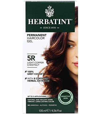 Herbatint Permanent Hair Color Gel 5R Light Copper Chestnut - vegan, ammonia free 1 pack