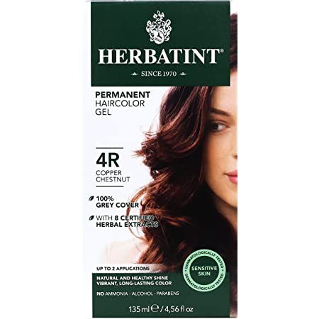 Herbatint Permanent Hair Color Gel 4R Copper Chestnut - vegan, ammonia free, paraben free 1 pack