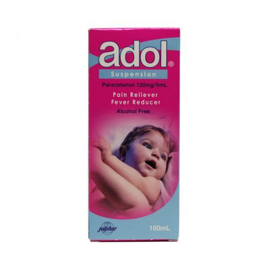 Adol 120 Mg/5ml Baby Pain Reliever & Fever Reducer, 100ml