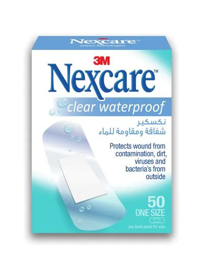 Nexcare Clear Waterproof Bandages 50 Pieces