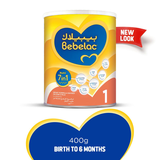 Bebelac Nutri 7in1 Infant Milk Formula From Birth To 6 Months, 400g