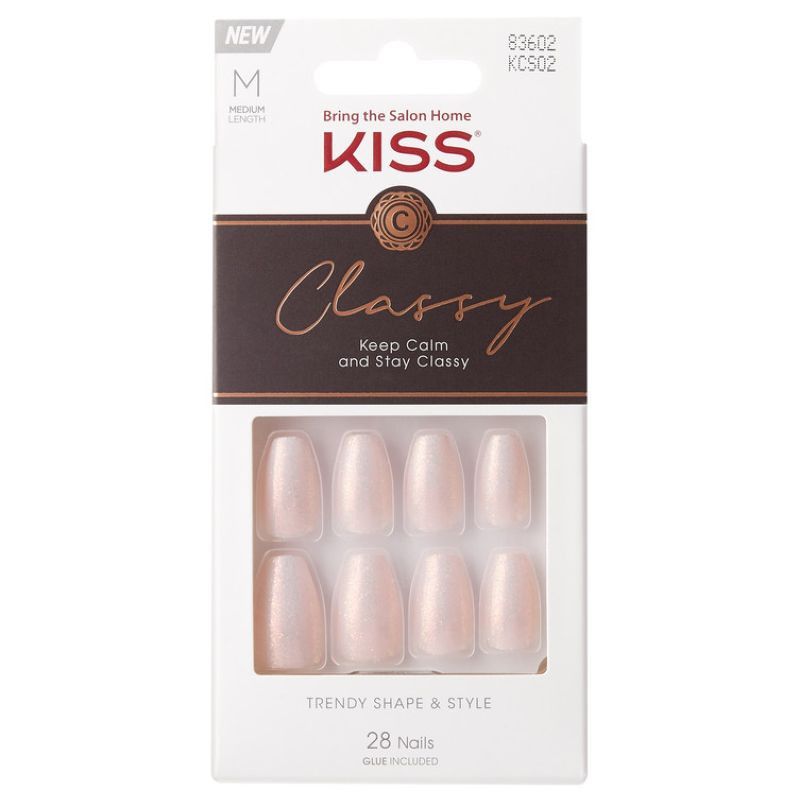 Kiss Classy Trendy Shape & Style Nails, 28 Pieces