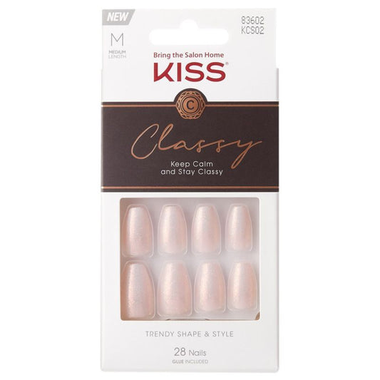 Kiss Classy Trendy Shape & Style Nails, 28 Pieces