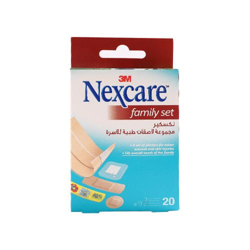 Nexcare Bandages/Plasters Family set, Assorted Sizes, 20 strips/Pack