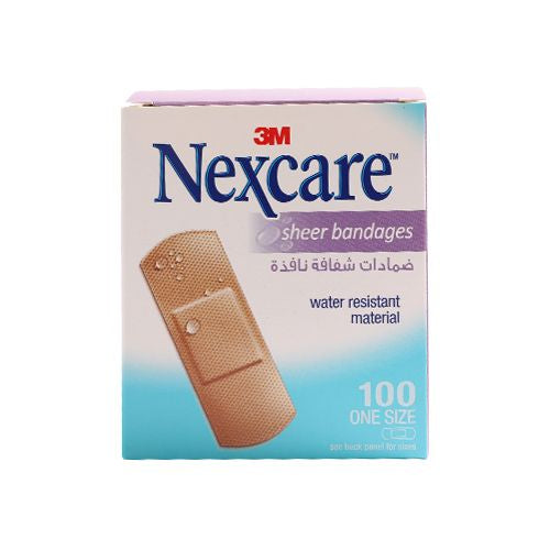 Nexcare Sheer Bandages 100 pcs